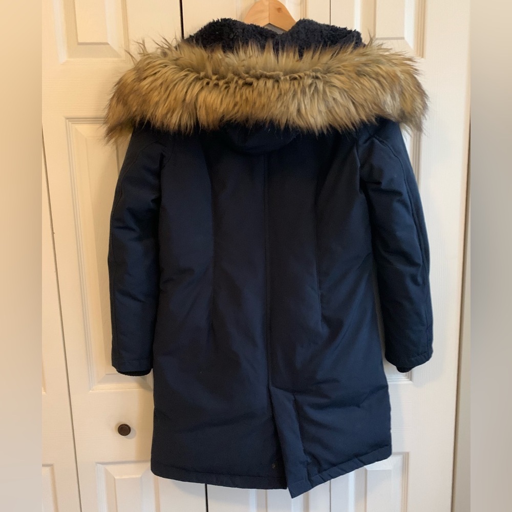 Vince Camuto navy blue down parka coat - Picture 4 of 7